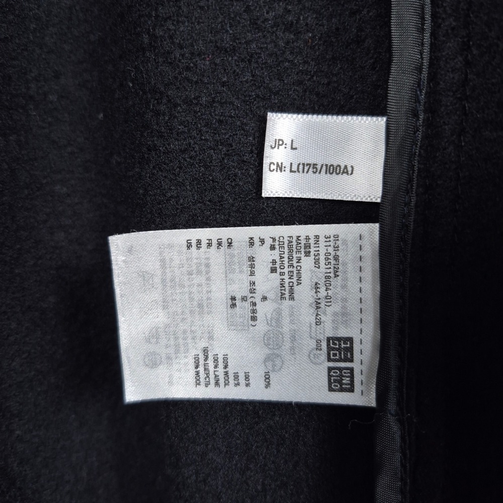 Uniqlo Wool Collection Mens Slim Fit Blazer Jacket Black 40R Unstructured - Picture 7 of 11